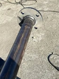 Welded steel pipe fencing installed on a property
